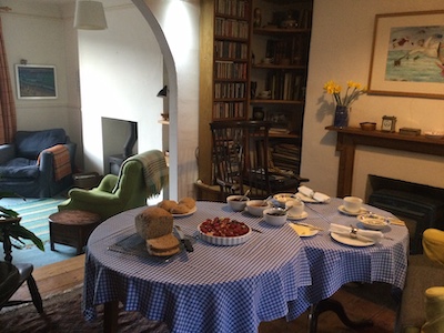 breakfast room at the Grove, B+B, Totnes